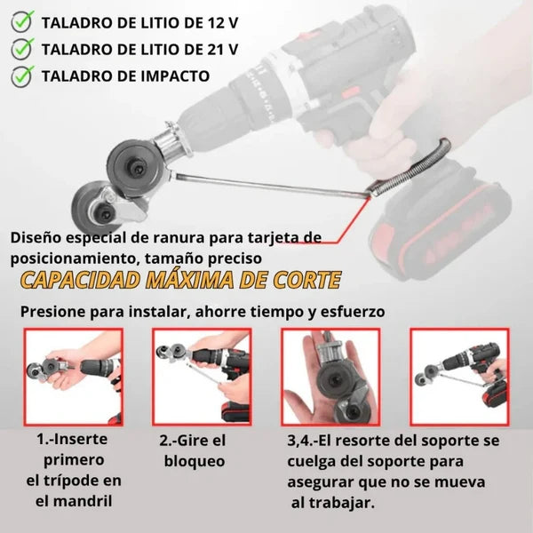 CORTADOR DE METAL PARA TALADRO