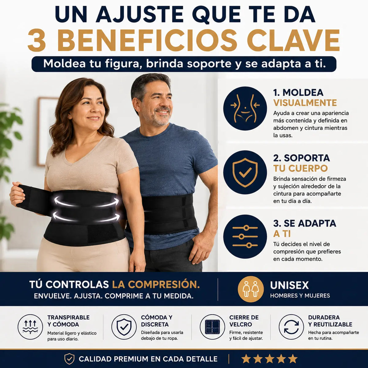FLEXBODY™ Faja Ajustable de Compresión 5M