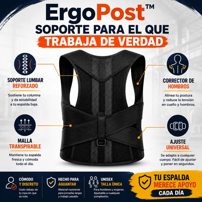 ErgoPost™ | Corrector de Postura con Faja Lumbar