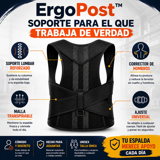 ErgoPost™ | Corrector de Postura con Faja Lumbar