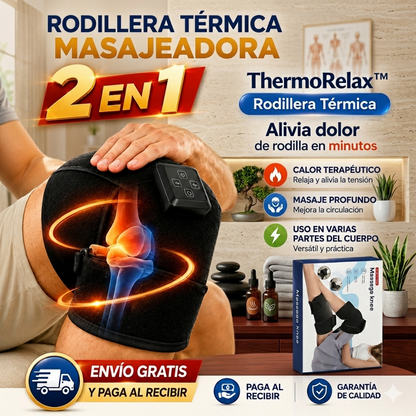 🦵 Rodillera TermoRelax (Masaje + Calor Terapéutico)
